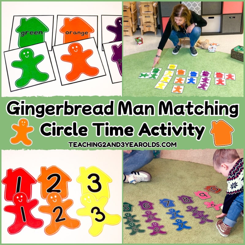 Gingerbread Man Matching circle time activity