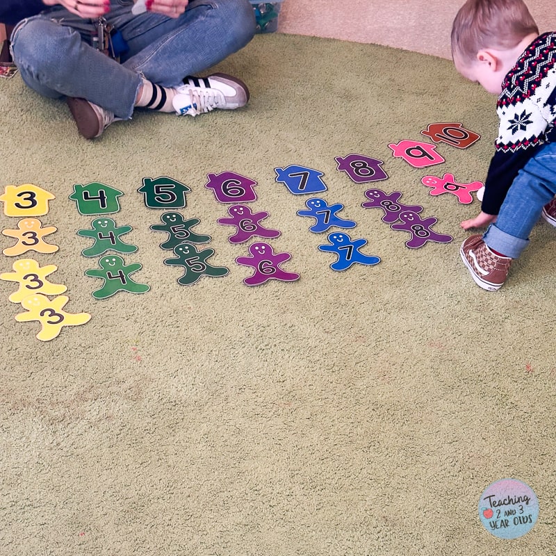 Gingerbread Man Number Matching Circle Time Activity