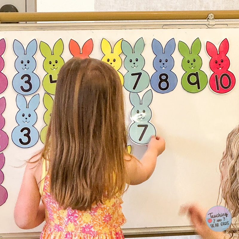 spring Bunny Circle Time Counting Activity
