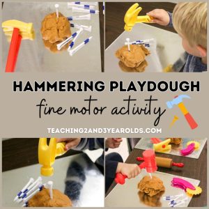 fine motor playdough activity