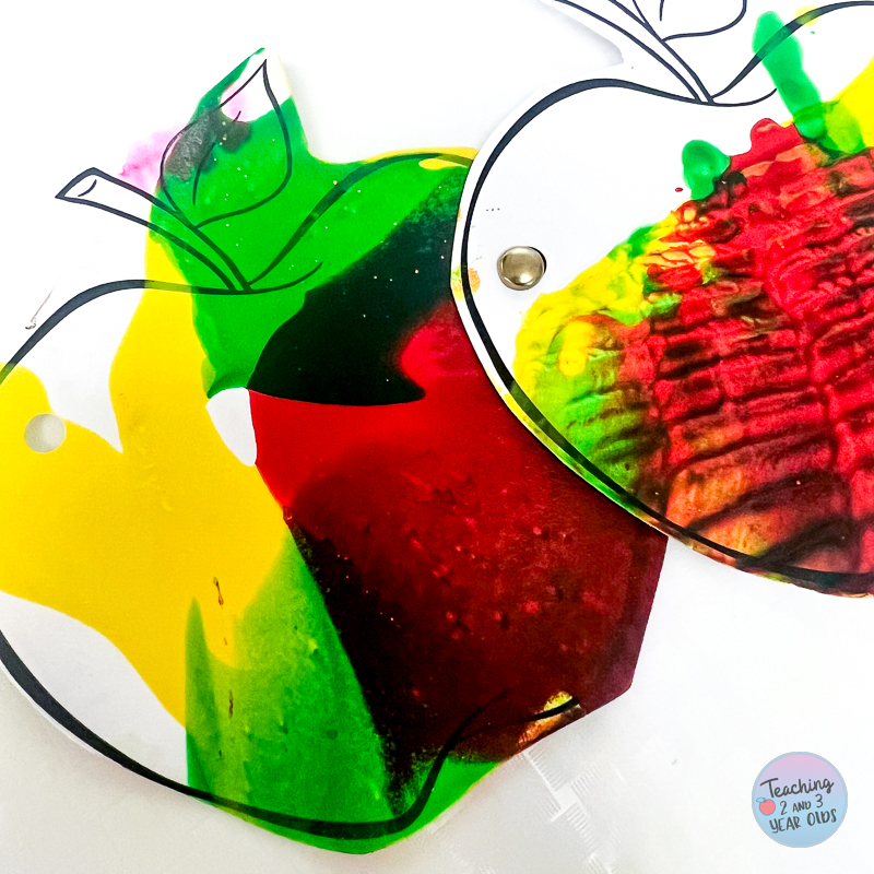 preschool painted apple garland