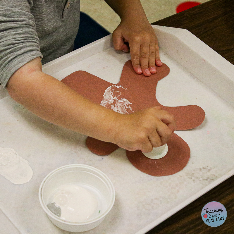 simple toddler gingerbread painting