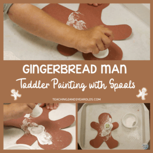 simple toddler gingerbread painting