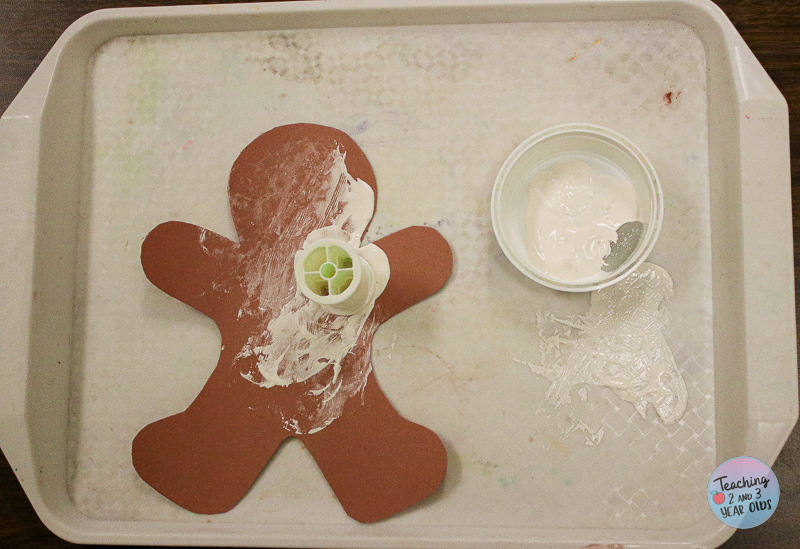 simple toddler gingerbread painting
