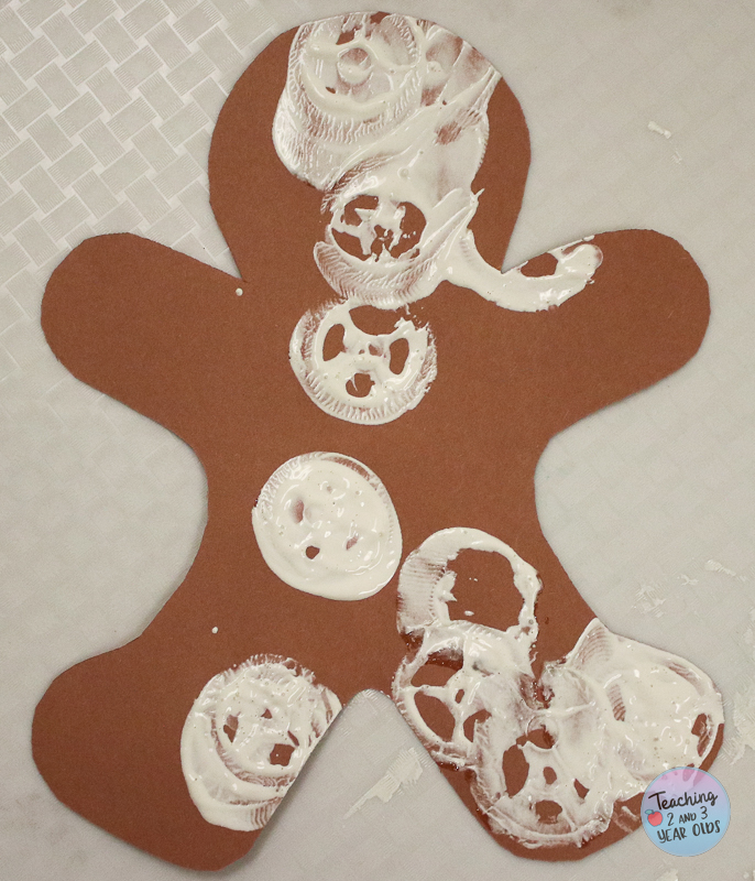 simple toddler gingerbread painting