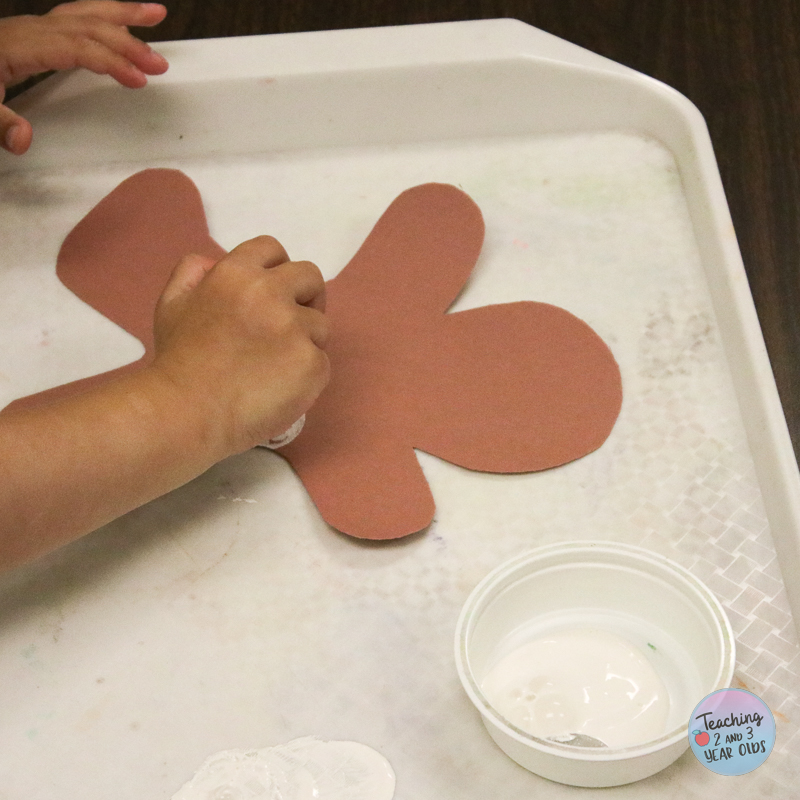 simple toddler gingerbread painting