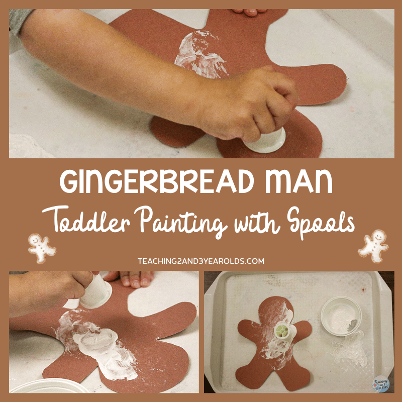 simple toddler gingerbread painting