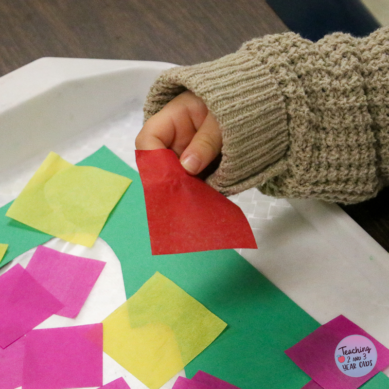 toddler christmas tree window art