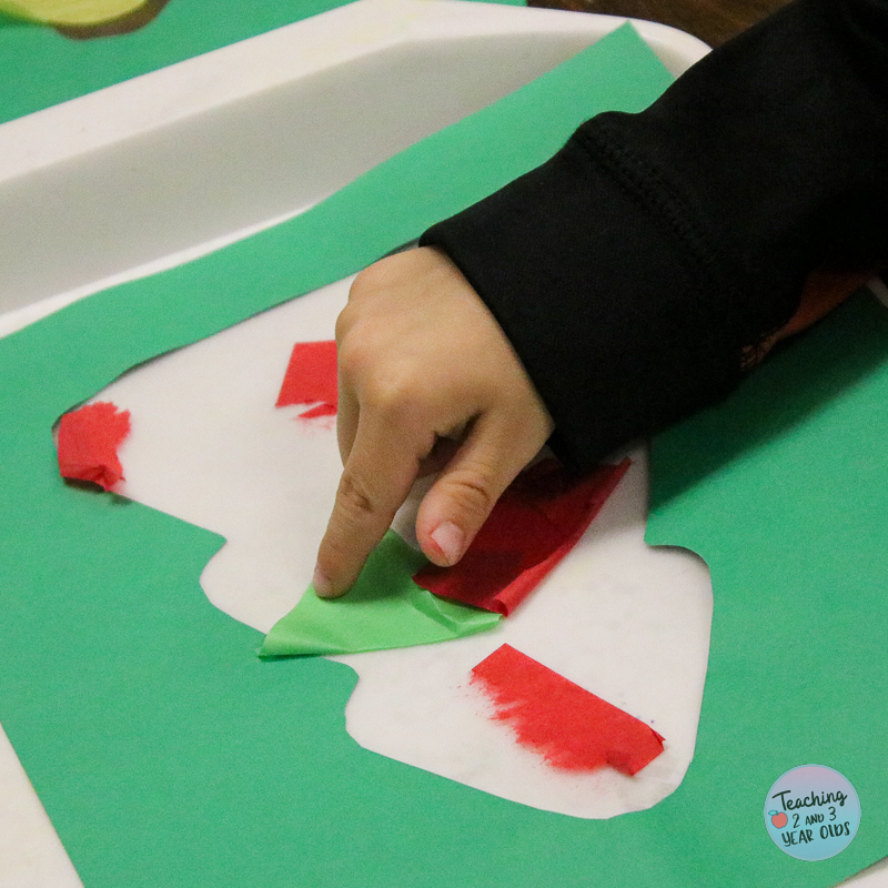 toddler christmas tree window art