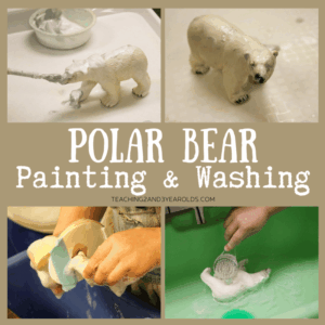 toddler polar bear painting