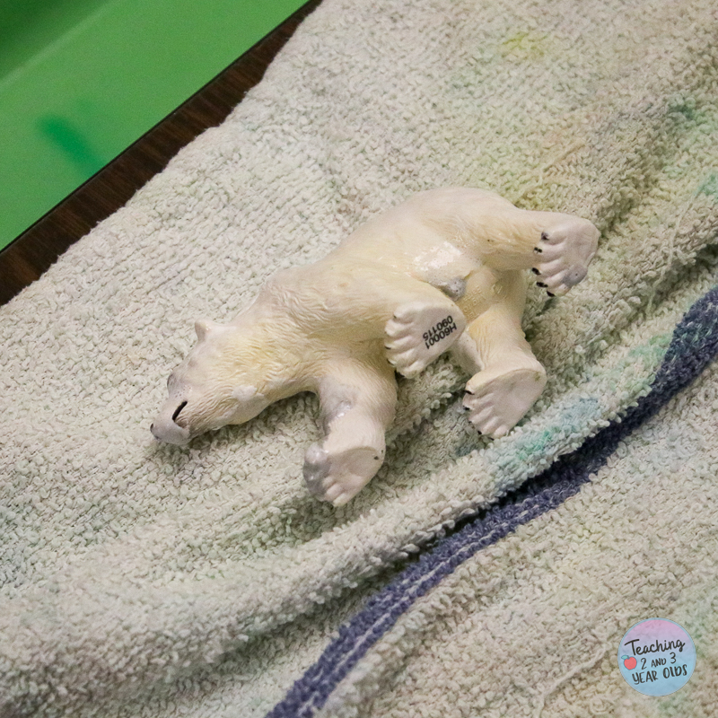 toddler polar bear painting