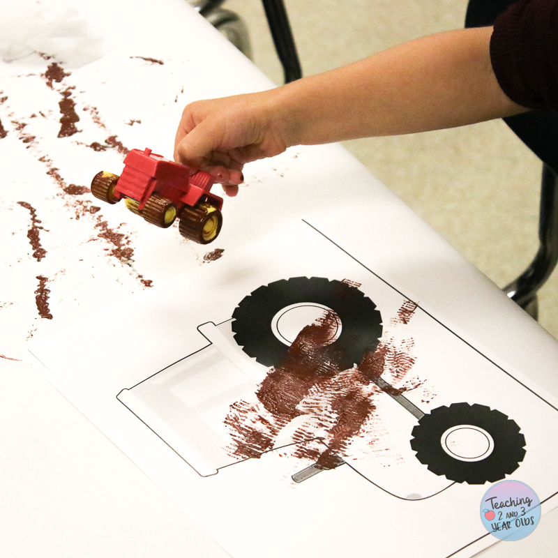 toddler tractor painting