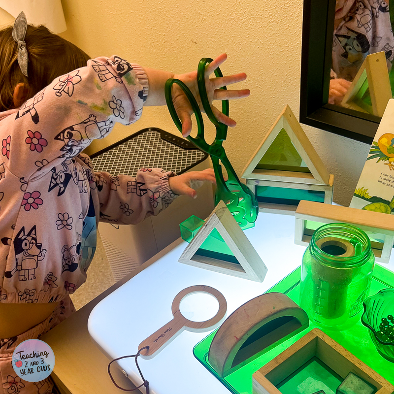 St. Patrick's Day Green Light Table