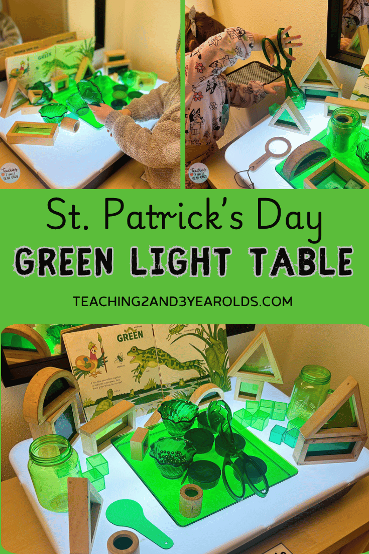 St. Patrick's Day Green Light Table