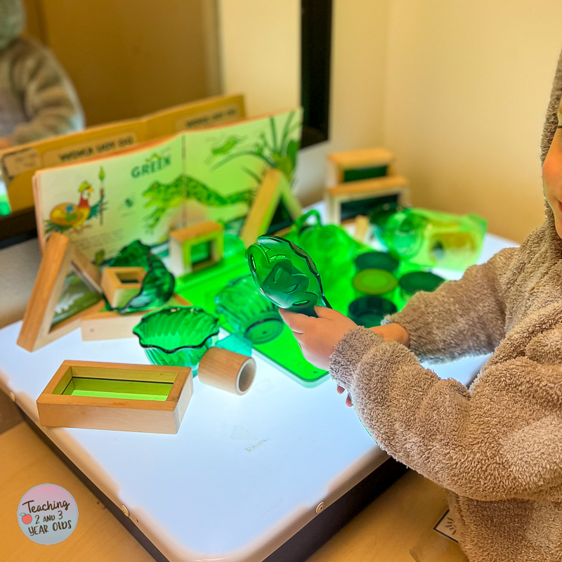 St. Patrick's Day Green Light Table