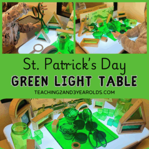 St. Patrick's Day Green Light Table