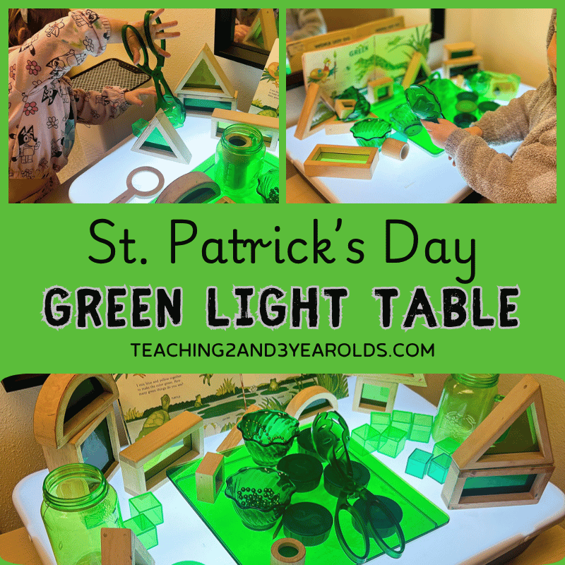 St. Patrick's Day Green Light Table
