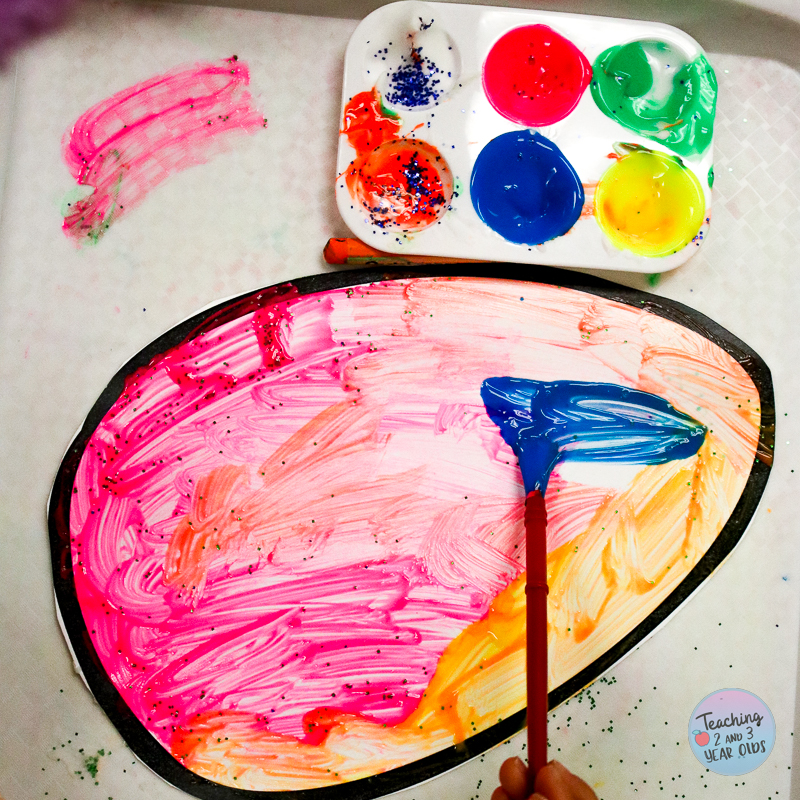 Toddler Easter Egg Painting Activity