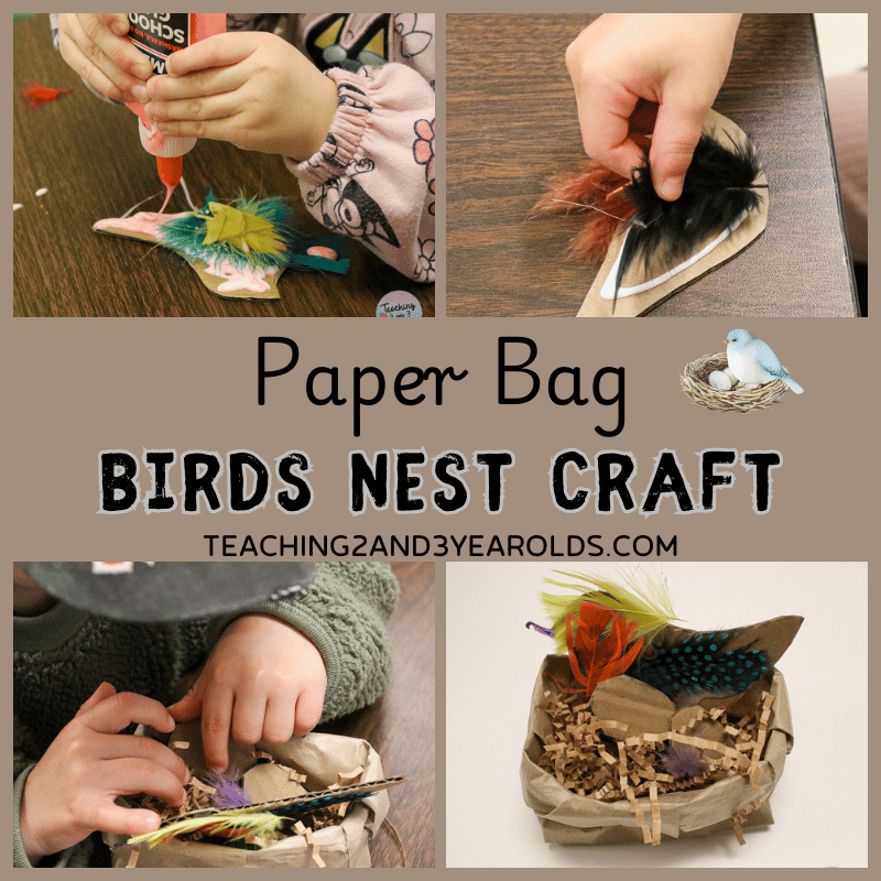 bird nest craft using cardboard and paper bags