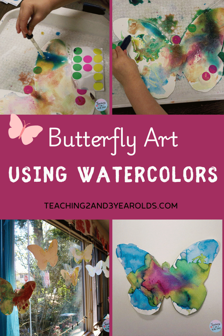 butterfly art for kids with watercolors