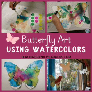 butterfly art for kids with watercolors