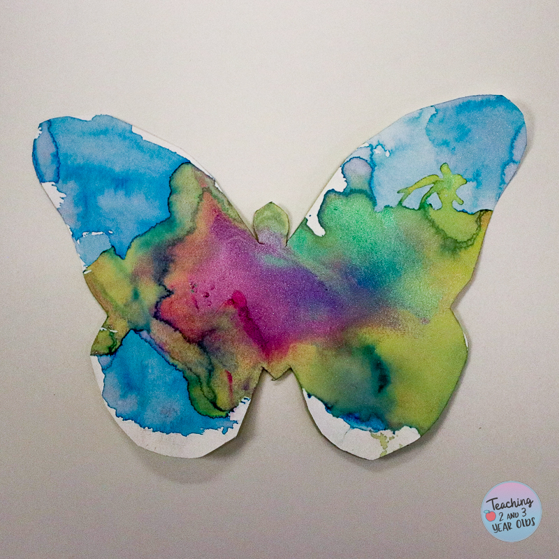 butterfly art for kids with watercolors