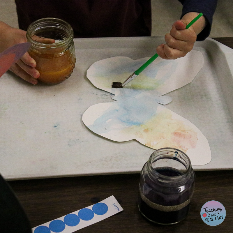 butterfly art for kids with watercolors