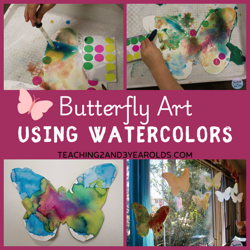 butterfly art for kids with watercolors