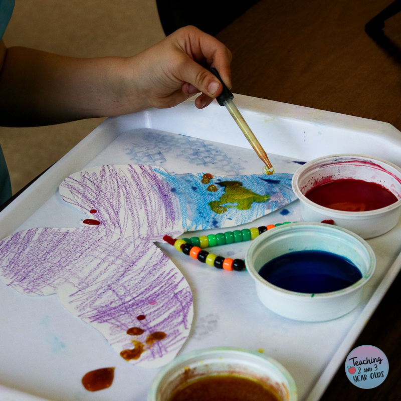 butterfly fine motor art activity for preschoolers