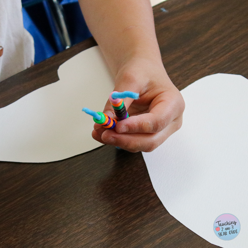 butterfly fine motor art activity for preschoolers