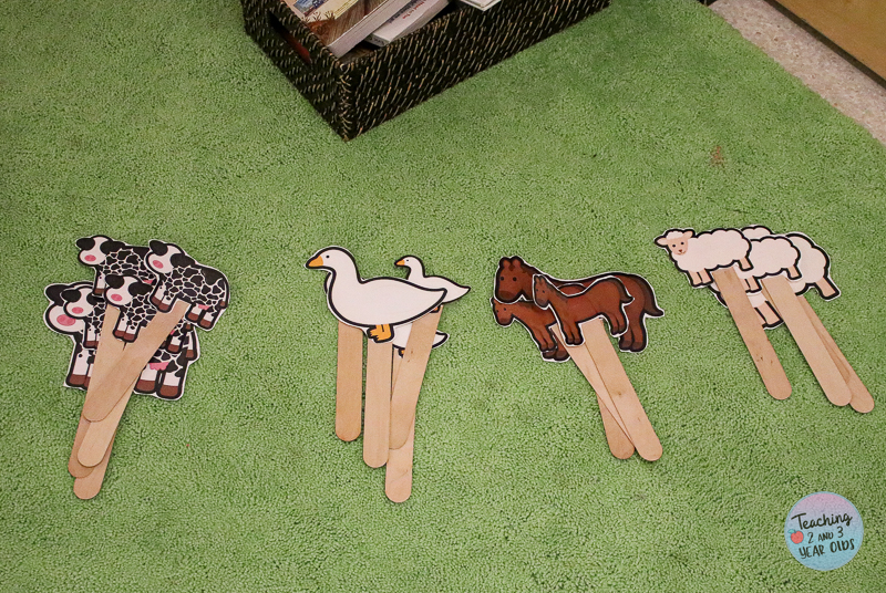 farm animal matching for circle time