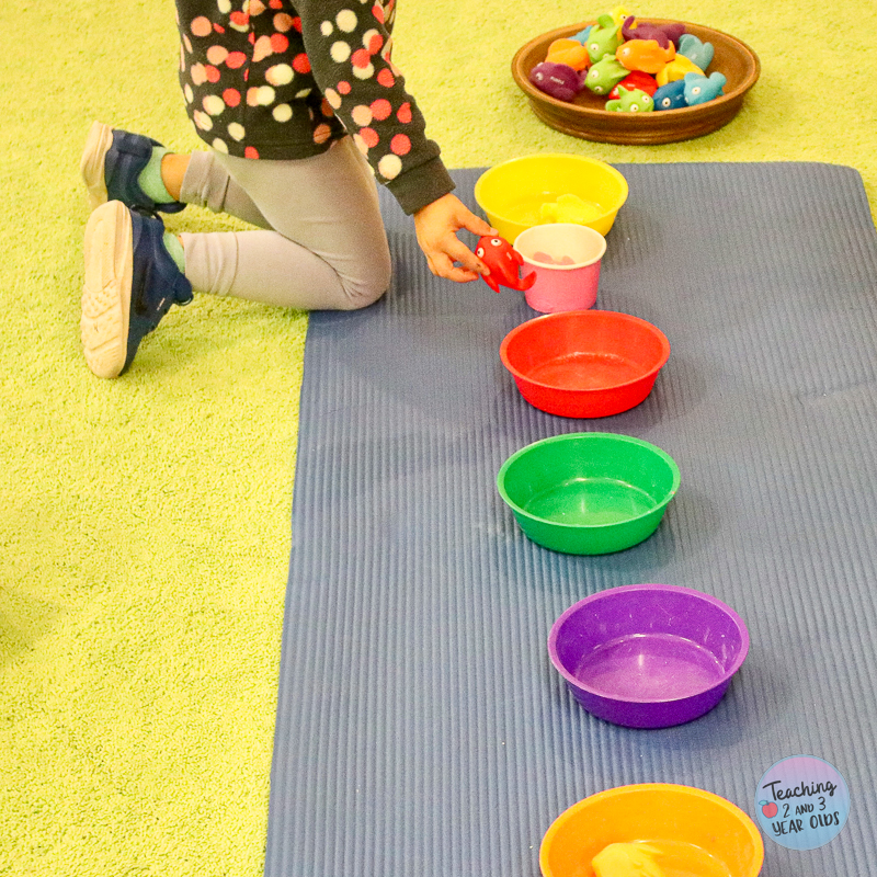 fish circle time color matching activity