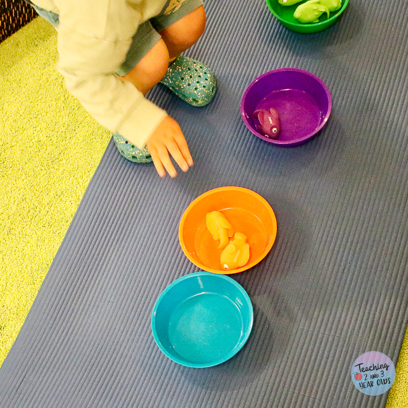 fish circle time color matching activity