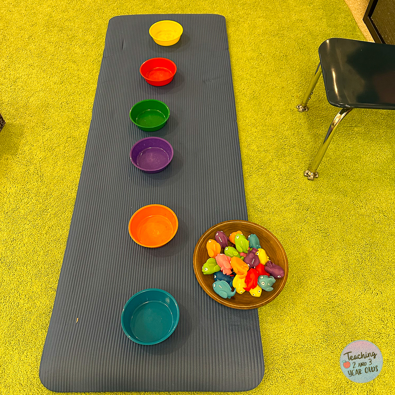 fish circle time color matching activity