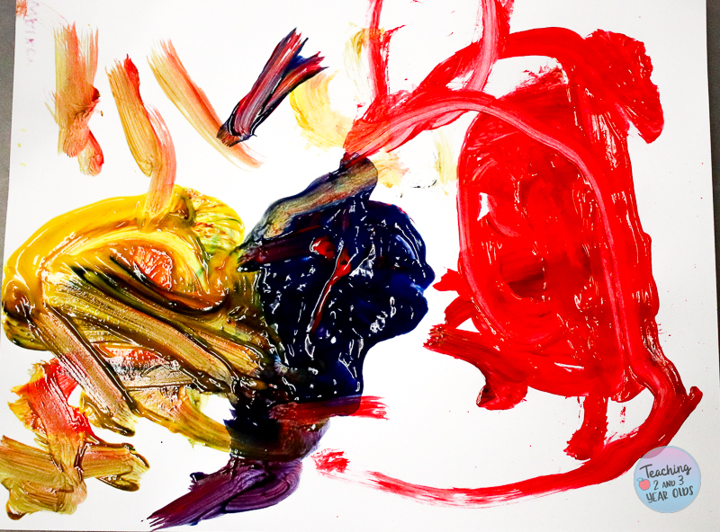 mouse paint color mixing art activity