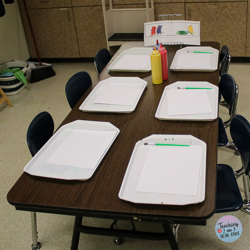 mouse paint color mixing art activity