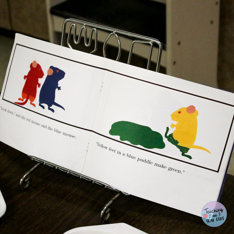 mouse paint color mixing art activity