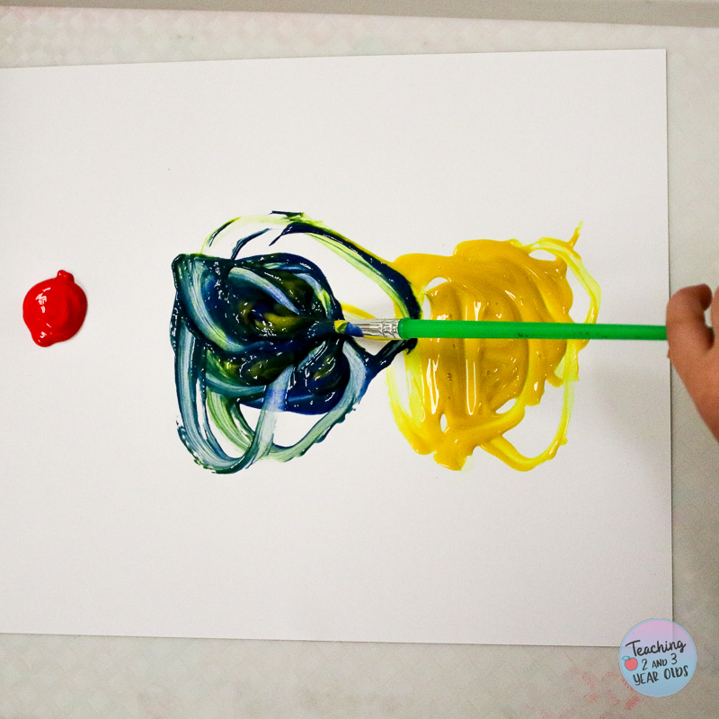 mouse paint color mixing art activity