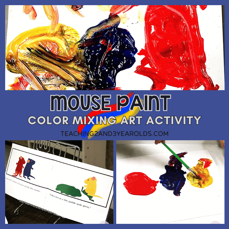 mouse paint color mixing art activity