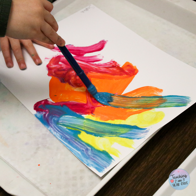 rainbow collage art for toddlers