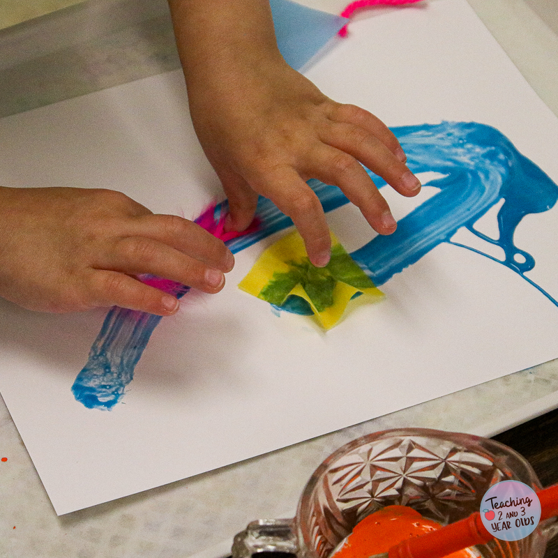 rainbow collage art for toddlers