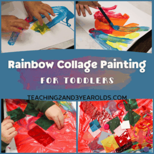 rainbow collage art for toddlers