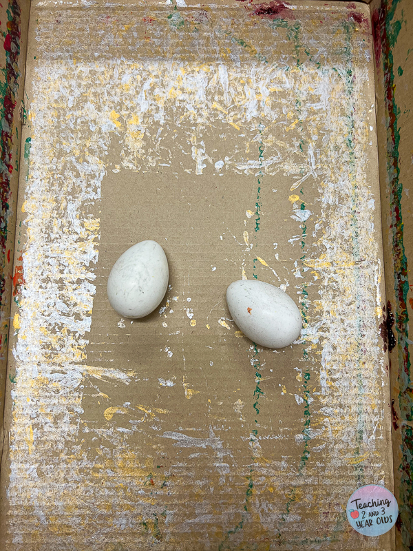 rolling eggs Easter art activity