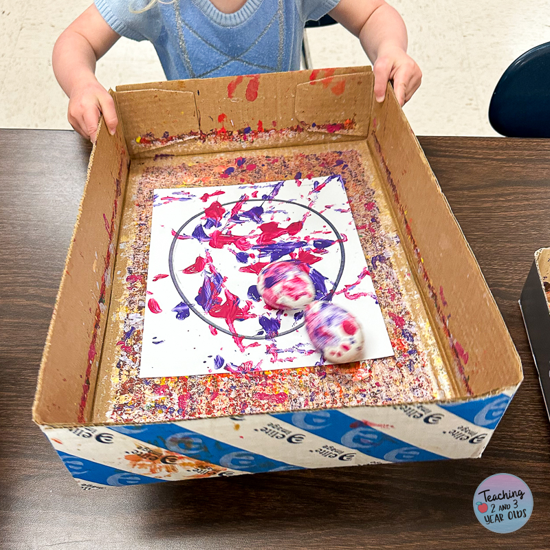 rolling eggs Easter art activity