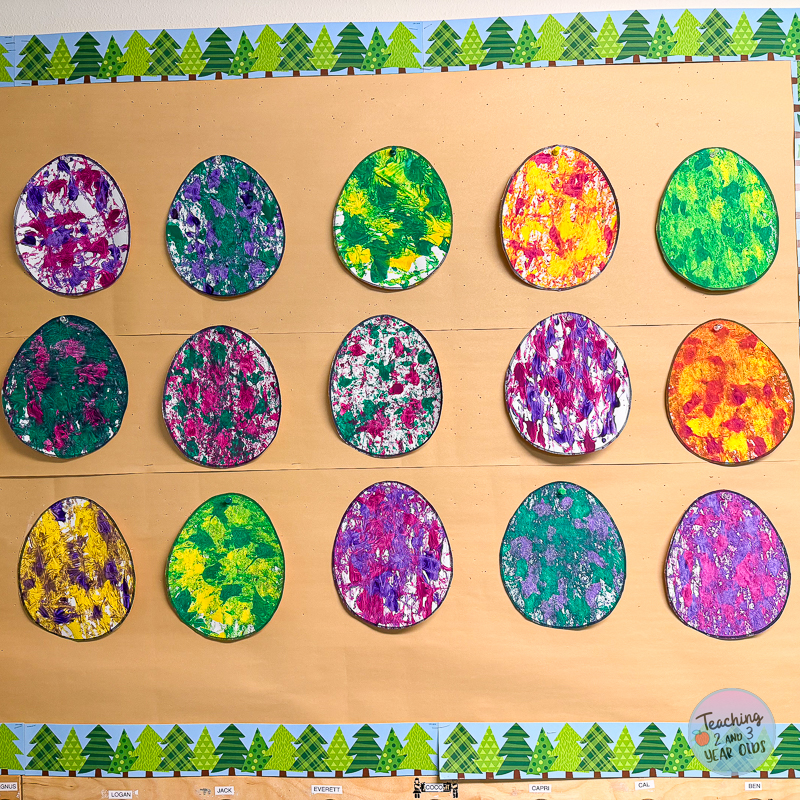 rolling eggs Easter art activity