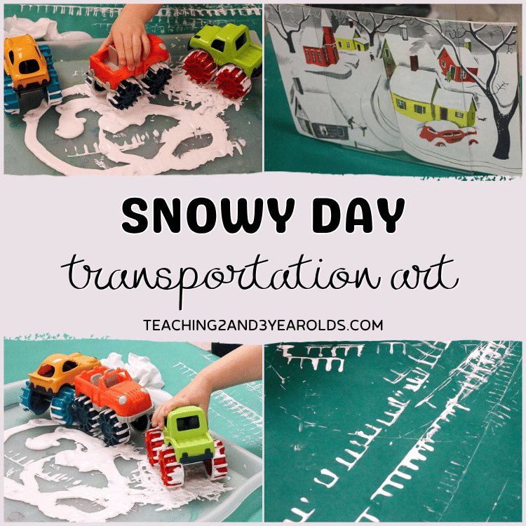 snowy day transportation art
