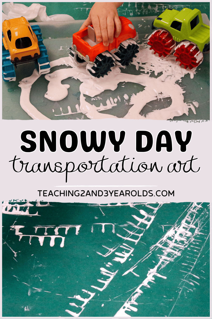 snowy day transportation art