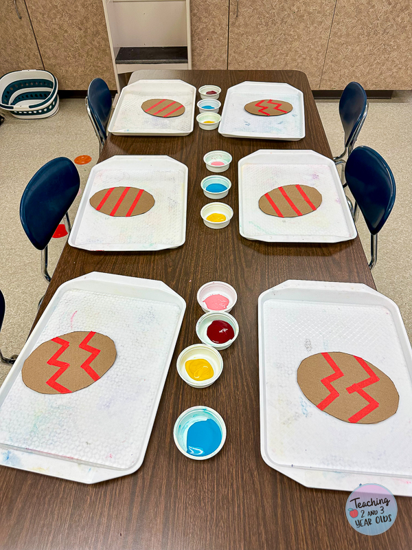 tape resist cardboard egg craft