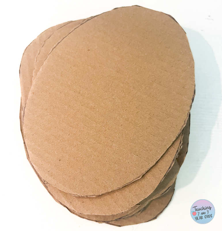 tape resist cardboard egg craft