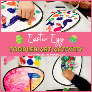 toddler Easter egg painting activity